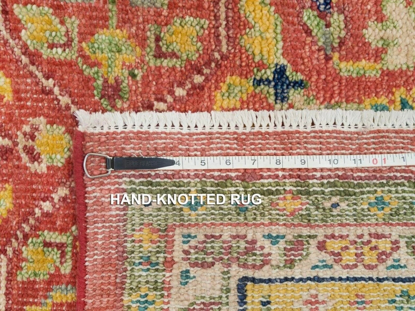 14'x16'5" Fire Brick Red, Sheared Low, 100% Wool, Hand Knotted, Antiqued Oushak
